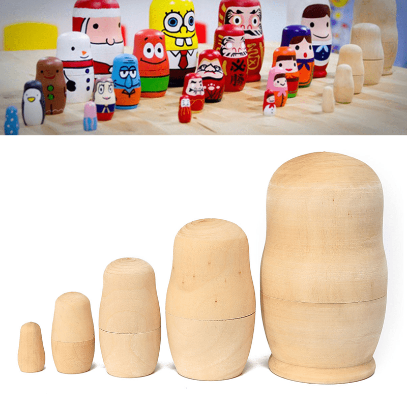 unpainted nesting dolls wholesale