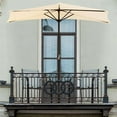 thumbnail image 1 of Pure Garden M150055 Parapluie de Patio Demi-Rond de 9 Pieds - Tan, 1 of 1