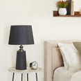 thumbnail image 2 of DecMode 14"W, 24"H Cement Modern Table Lamp, Black, 1-Piece, 2 of 9