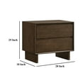 thumbnail image 5 of Genu Nightstand, 2 Drawers w Fingertip Handles, Warm Walnut Brown, 5 of 6