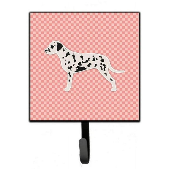 Carolines Treasures BB3583SH4 Dalmatian Checkerboard Pink Leash or Key Holder