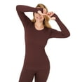 thumbnail image 5 of Kindly Yours Women's Seamless Ribbed Crew Neck Thermal Top, Sizes S-3X, 5 of 8
