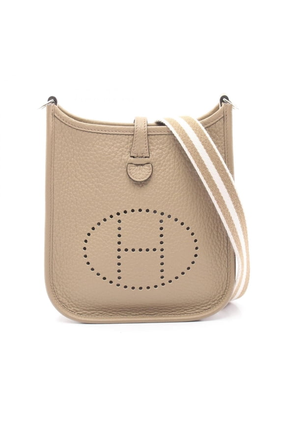 Pre-Owned Hermes Evelyne TPM Amazon Beige Malfa Shoulder Bag Handbag Leather Taurillon Clemence...