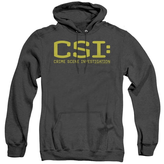 Csi Logo Adult Heather Hoodie Sweatshirt Black