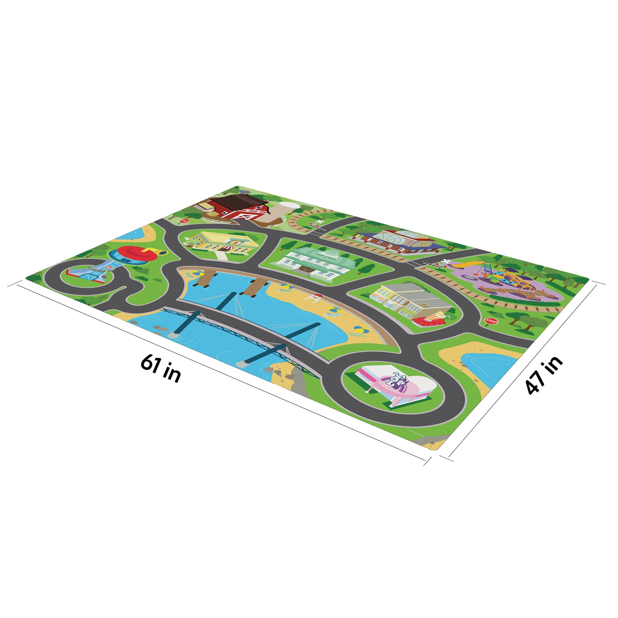 Imaginmat: Jumbo - Paw Patrol - Floor Playmat & 2 Toy Cars, 47 x 61", 2 Character Vehicles, Durable EVA Foam Mat, Portable, Licensed, Kids Ages 3+
