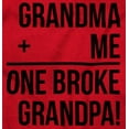 thumbnail image 2 of Grandma Plus Me Is One Broke Grandpa Romper Boys or Girls Infant Baby Brisco Brands 18M, 2 of 6