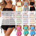thumbnail image 3 of Wlynlyn Women's 2 Piece Set Crop Camisole Going out Tops Side Drawstring Shorts Casual Lounge Sleepwear Outfit(Yellow,X-Large), 3 of 7