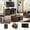 Brown, variant on SinCiDo Living Room Furniture Sets of 3, 75 inch TV Stand, Lift Top Coffee Table, End Table with Charging Station, Farmhouse Decor