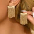 thumbnail image 4 of Sunyuer 14K Gold Plated Tassel Dangle Earrings-Fringe Chain Chandelier Drop Earrings for Women, Wedding, Gifts, 4 of 9