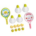 thumbnail image 3 of Juego de 2 raquetas de bádminton para niños, juguete deportivo con pelota y volante portátil Contiene 12 bolas, 3 of 9