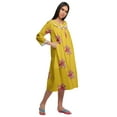 thumbnail image 3 of Moomaya Cotton Sleepwear For Ladies Printed Round Neck Button Placket Nightdress, 3 of 6