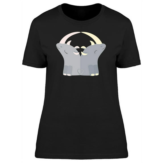 Loving Rhino Couple T-Shirt Women -Image by Shutterstock, Female 3X-Large