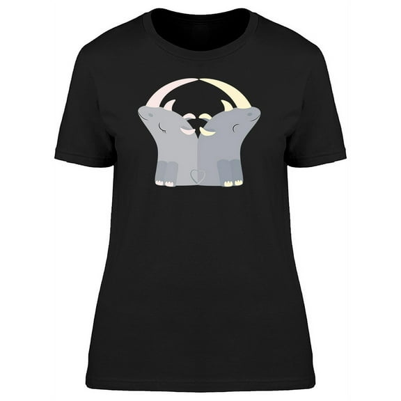 Loving Rhino Couple T-Shirt Women -Image by Shutterstock, Female 3X-Large