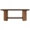 thumbnail image 4 of Spaco 45" Coffee Table, Modern Oval 2-Tier Center Table With Storage, Coffee Table for Indoor as Home, Living Room, Brown, 4 of 4