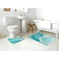 thumbnail image 4 of Yiaed Teal Turquoise 1 Print Bathroom Mat Set 2 Pieces Mat Anti-Skid Pad Ultra Soft and Absorbent Bathroom Bath Mat Contour Bath Rugs for Toilet Base, 4 of 6