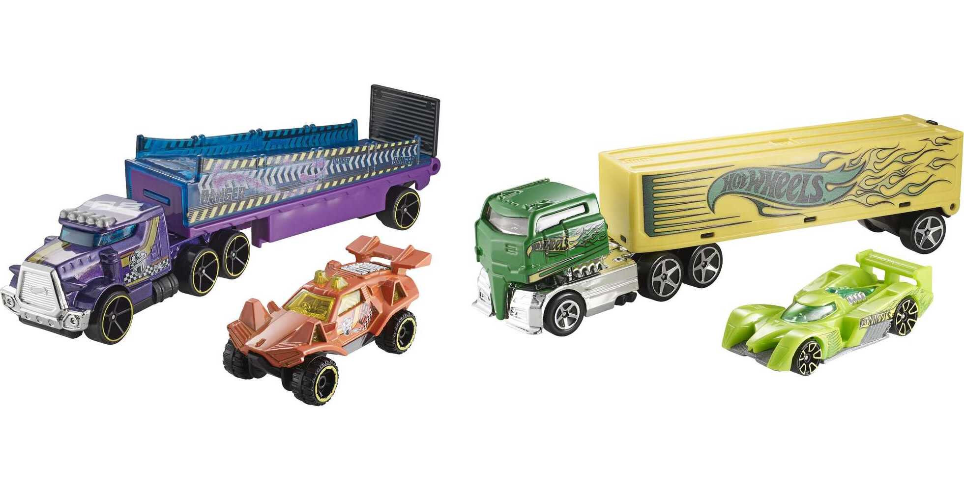 Hot Wheels Super Rigs, Toy Transporter Truck & Toy Car in 1:64 Scale (Styles May Vary) - image 5 of 6