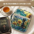 thumbnail image 7 of FOR U DESIGNS Cat Sunflower Stained Glass Pattern Bible Cover Case Lightweight Bible Carrying Case Quilted Book Cover Bibles Organizer Cases Bible Carrier with Handle and Zipper, 7 of 7