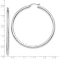 thumbnail image 4 of Primal Gold 10 Karat White Gold 3mm Tube Hoop Earrings, 4 of 4