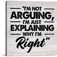 thumbnail image 1 of Sarcastic Office Canvas Wall Art Framed Print 8x8 Inch Rustic I am Not Arguing I am Just Explaining Poster Painting Desk Sign Decor, Gift for Team Memeber Employee Coworker 5x5, 1 of 3