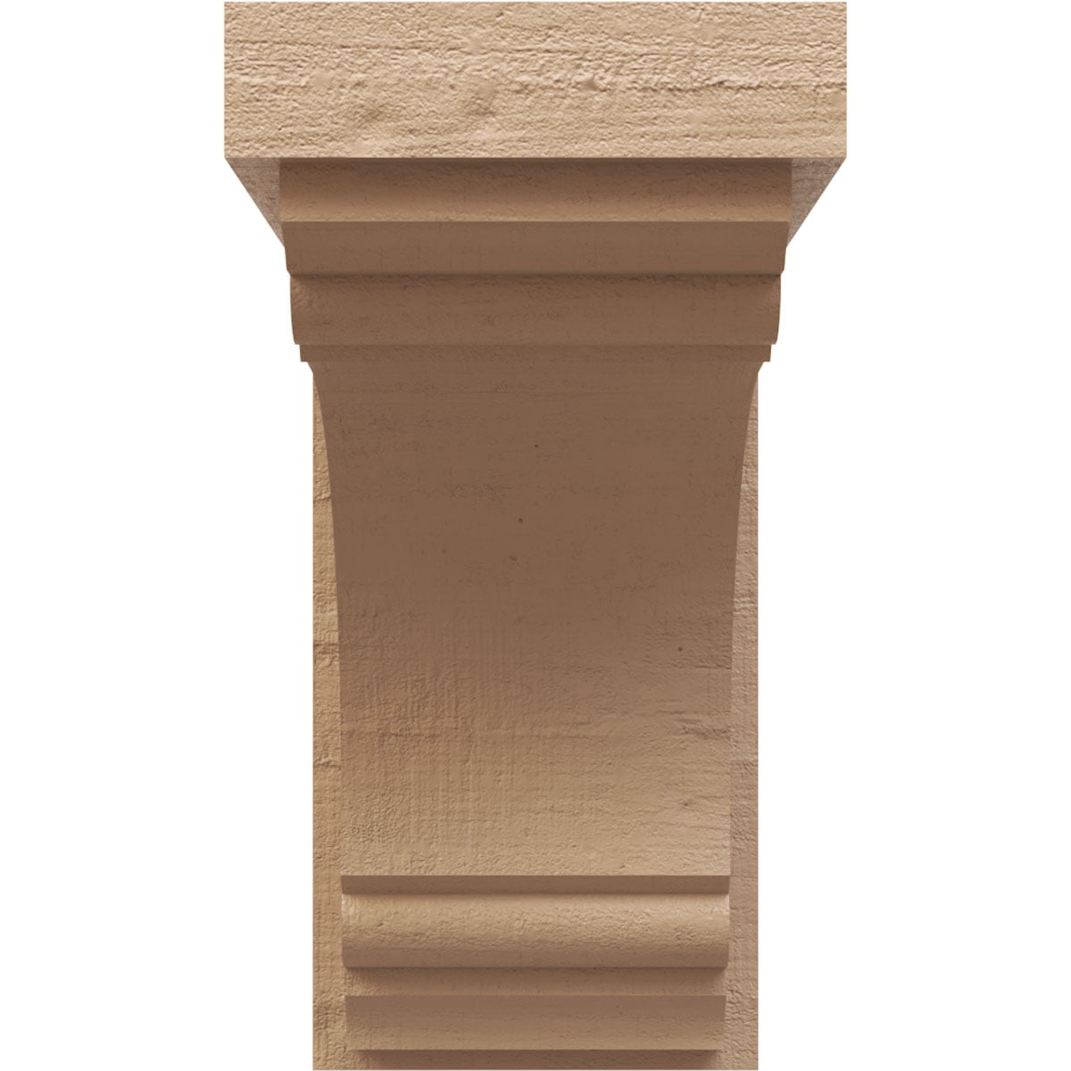 6"W x 12"D x 12"H Classic Warren Rough Cedar Woodgrain TimberThane Corbel, Primed Tan
