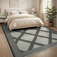 thumbnail image 3 of ODIKA 8'x10' Washable Area Rug Durable, Non-Slip Diamond Grid Checkered Contemporary Geometric Lattice Design for Living Room, Under Sectional, Family, 3 of 7