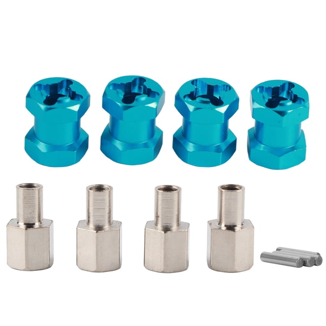BRI Adaptador de controlador de cubo hexagonal de rueda de extensión RC apto para D90 AX10 CC01 SCX10 F350Blue