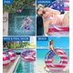 thumbnail image 3 of Inflatable USA Pool Float - Luxurious Fun Lounger Filled with Sparkle Silver Stars Confetti, Cool USA Flag Design Water Swimming Pool Floaties for Bea, 3 of 4