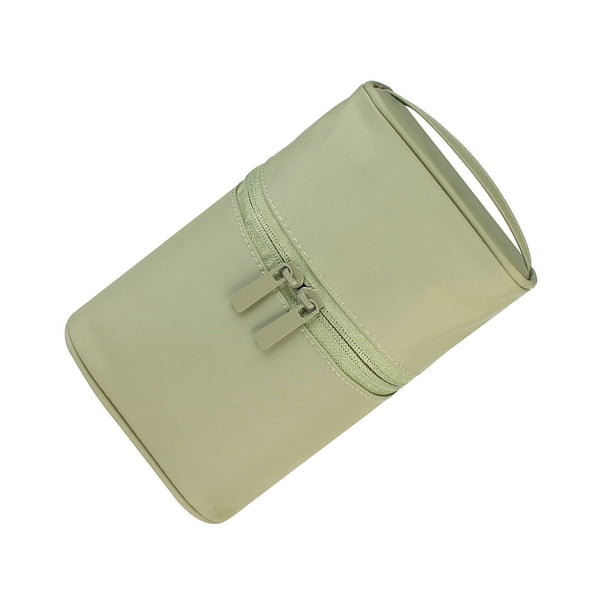 Advancent Bolsa de almacenamiento Ins Bolsas redondas Paquete sólido de gran capacidad de Cepillo de Crema limpiadora para Almacenamiento y organización del hogar Verde