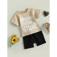 thumbnail image 3 of Coduop Baby Boys Pants Suit,Short Sleeve T-shirt Tops and Drawstring Shorts 3Pcs Outfit Set, 3 of 9