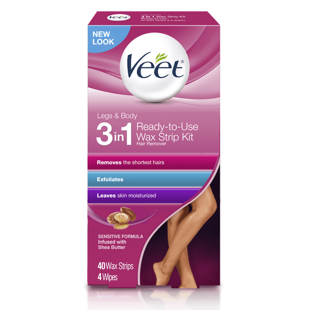 Welsprekend Bloody Interactie Hair Removal Wax Strips- VEET Easy- Gelwax Technology, Sensitive Formula  Ready-to-Use Hair Remover Wax Strip Kit with Shea Butter, 40 wax strips  with 4 wipes - Walmart.com