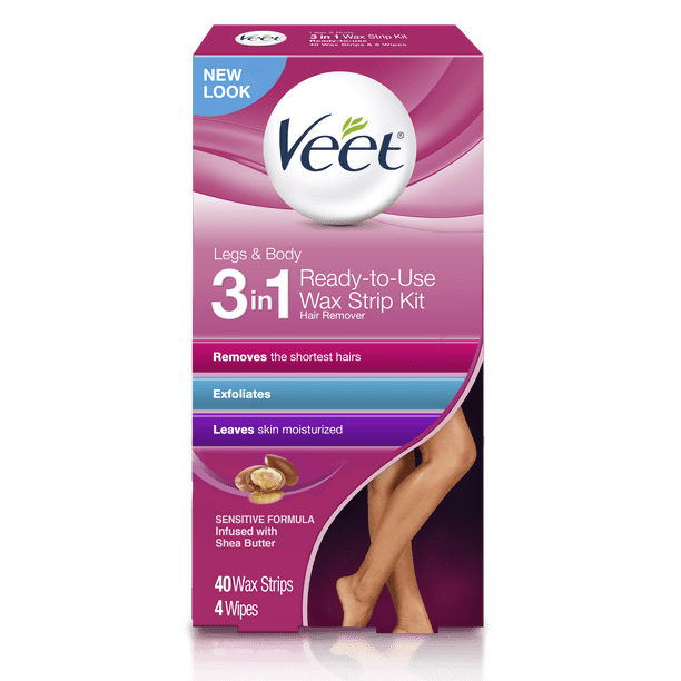 Hair Removal Wax Strips VEET Easy Gelwax Technology, Sensitive