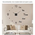 thumbnail image 2 of Wosthever Reloj de pared Decoración colgante Habitación interesante Dispositivo de relojería colgante Conveniencia autoadhesiva Instalación Decoración del hogar Negro, 2 of 6