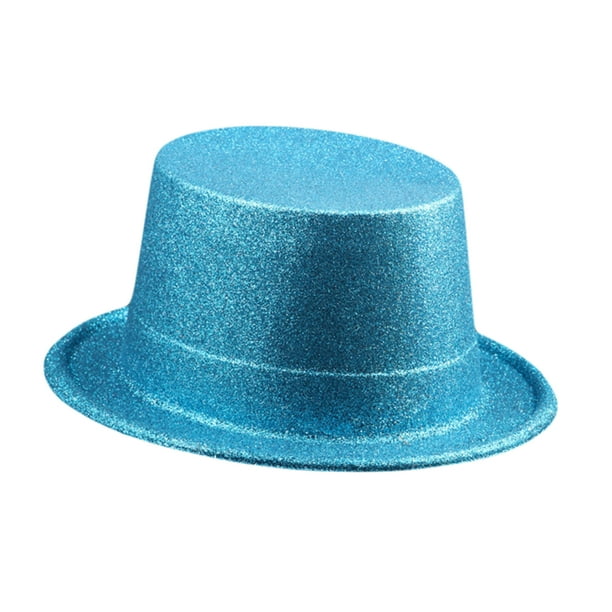 Pudcoco Glitter Tuxedo Top Hats for Unisex Adults, Costume Magician