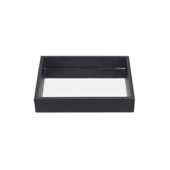 Black Raised Bubble Tray with Mirror