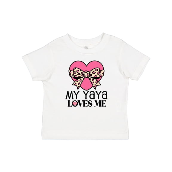 Inktastic Yaya Loves Me Girls Valentine Grandchild Girls Baby T-Shirt