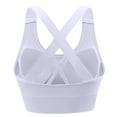thumbnail image 5 of Xfvqtps Sports Bra for Women Cross Back Elastic Seamless Padded High Impact Yoga Athletic Exercise Bras White, 5 of 5