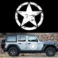 thumbnail image 1 of 50*50CM Star Car Sticker Decal for Car Hood Auto Five-Pointed Star Graphics Sticker for SUV Off-Road Vehicles Car Body Side Door Trunk (White), 1 of 5