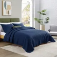 thumbnail image 2 of Quilt Set King Size - Lightweight Soft Quilts Bedspreads for All Season 3 Piece, Blue, (1 Quilt, 2 Pillow Shams), 2 of 6