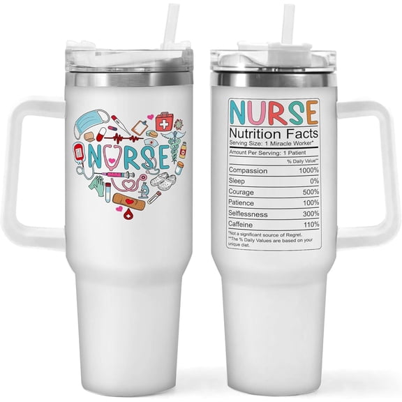 40 Oz Nurse Tumbler - Women''s Christmas and Appreciation Gifts, Ideal for RNs and Nurse Practitioners