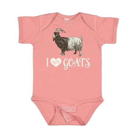 

Inktastic I Love Goats Gift Baby Boy or Baby Girl Bodysuit
