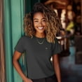 thumbnail image 3 of Dalix Espresso Martini Embroidered Lightweight Relaxed Jersey Tee Summer Cute Food Womens in Dark Gray XL X-Large, 3 of 5