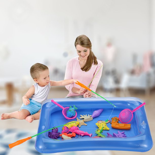 Fishing Toys Game Set For Kids With Pole Rod Net