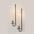 thumbnail image 5 of 2Pcs Wall Mounted Candle Holders,Black Metal Candle Sconces,Modern Wall Candle Sconces Hanging for Living Room,Farm Fireplace and Wedding, 5 of 6