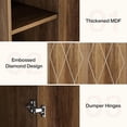 thumbnail image 5 of Tribesigns 75.39-Inch Wood Storage Cabinet, Tall Floor Cabinet with 2 Doors and 6 Shelves, 5 of 7