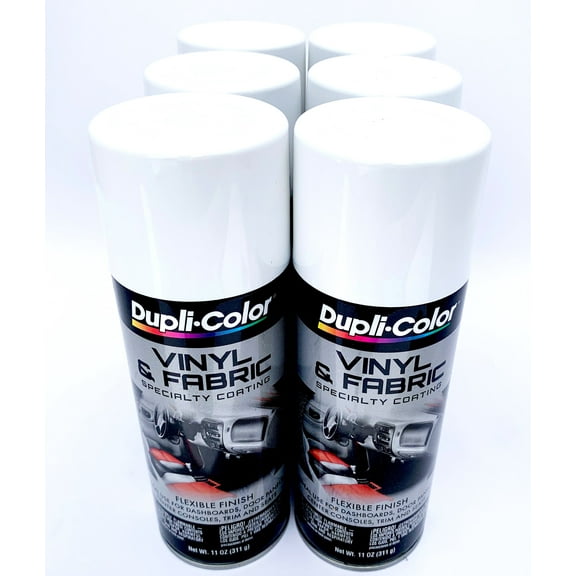 Duplicolor HVP105 - 6 Pack Vinyl & Fabric Spray Paint White - 11 oz