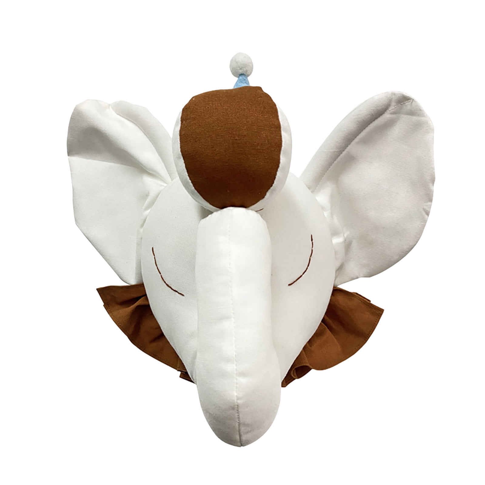 plush elephant head wall mount
