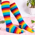 thumbnail image 2 of Rainbow Knee High Socks (Toe Socks), 2 of 3