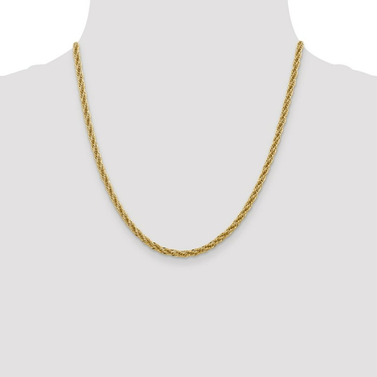 14k white gold rope online chain 20 inch