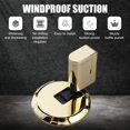 thumbnail image 5 of Upgraded Magnetic Door Stopper, Adjustable Punch-Free Silent Zinc Alloy Floor Door Stop, Heavy Duty Mechanical Magnetic Door Stops for Living Room Bedroom Kitchen Office Door (Gold), 5 of 9