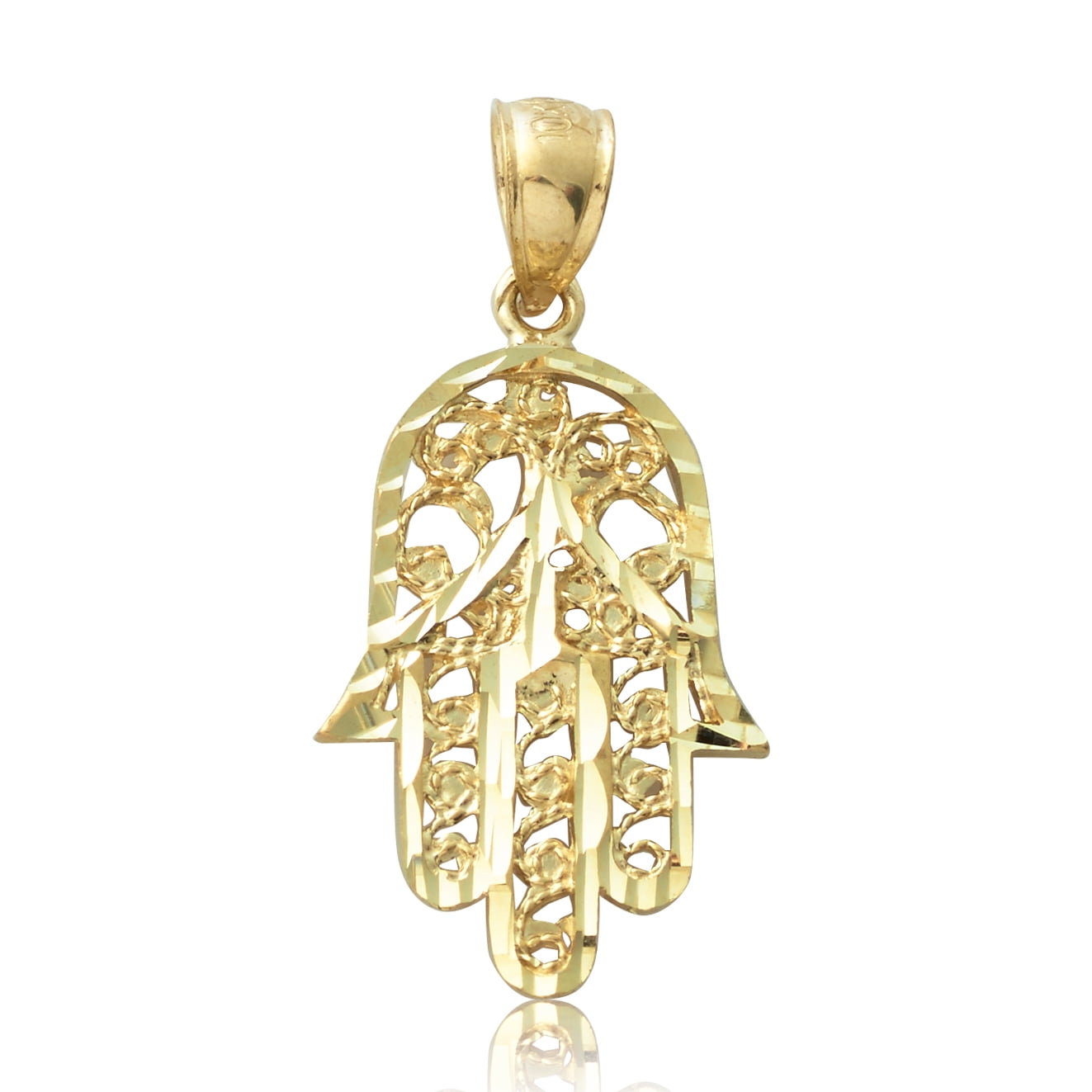Hamsa hand gold best sale charm